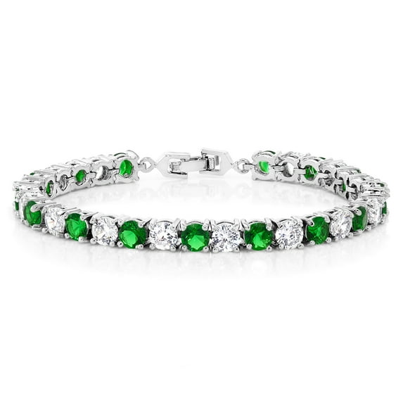 Gem Stone King Classic Tennis Bracelet for Women | Sparkling Multi-Color Round Cubic Zirconia CZ | 7.50 Cttw | 7 inch | Fine Jewelry Gifts for Mother's Day Birthday Anniversary Her Mom Women Wife