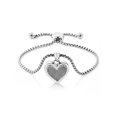 thumbnail image 1 of Gem Stone King Stainless Steel Remember Me Aromatherapy Adjustable Heart Shape Charm Bracelet for Women, 1 of 4
