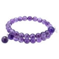 thumbnail image 1 of Gem Stone King Stunning 8mm Amethyst Wrap Around Adjustable Bracelet for Women with Charm Bead, 1 of 4
