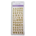 thumbnail image 1 of Gem Studded Alphabet Stickers - Gold Colored Adhesive Small Letter Stickers for Cardmaking, Scrapbooking, Crafts - 0.5 Inches - 55 Pieces, 1 of 4