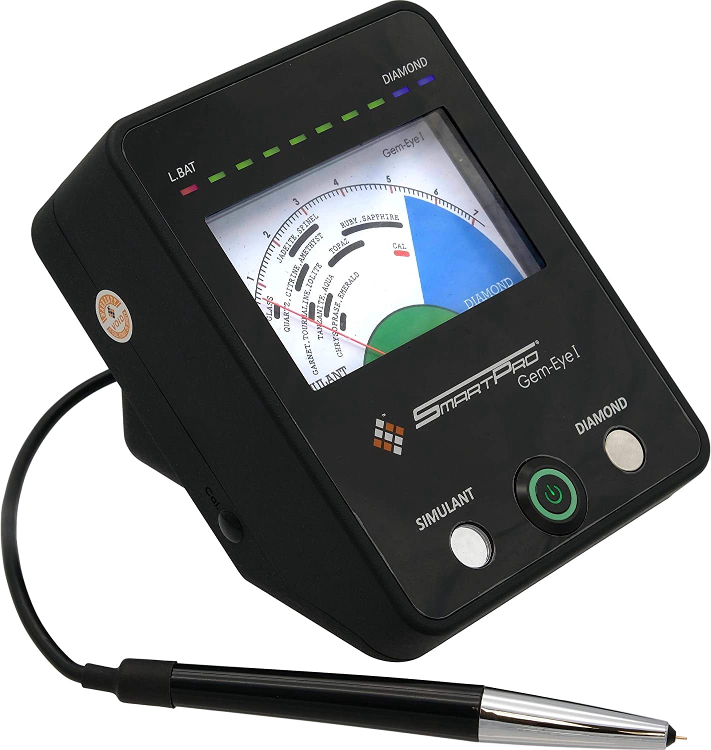 Gem and Diamond Tester with 0.48mm Ultra-Thin Probe, Portable Battery Powered Jewelry Testing Tool