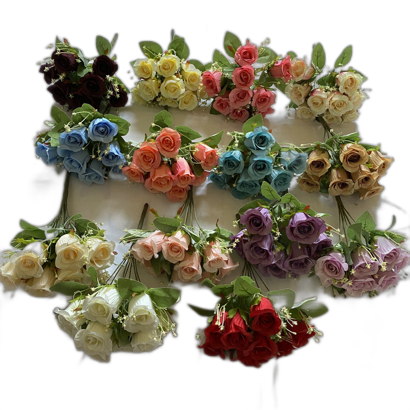 Gem buds of simulation flowers and fake flowers indoor window sill