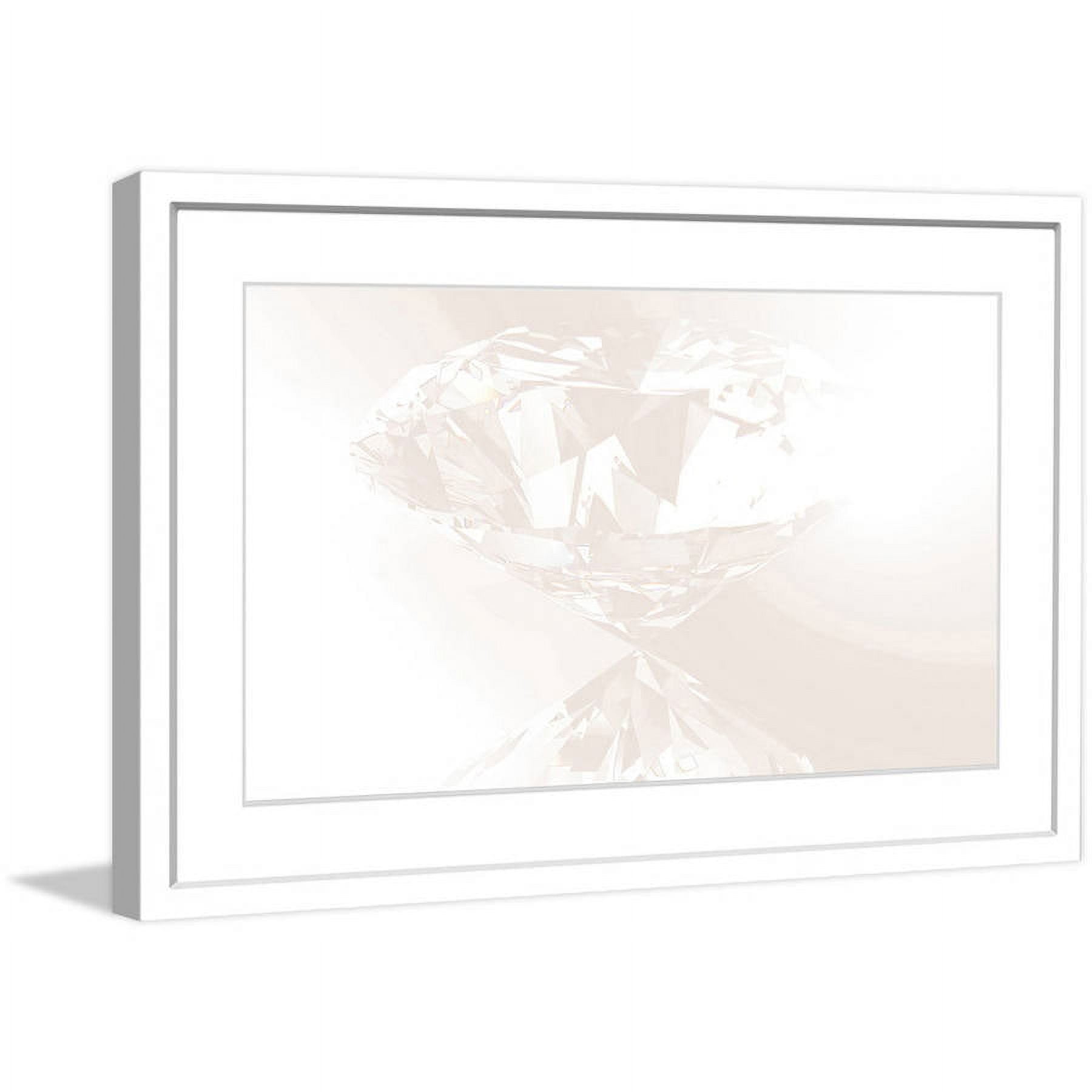 "Gem on White" Framed Painting Print