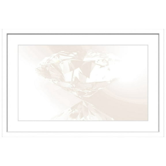 "Gem on White" Framed Painting Print