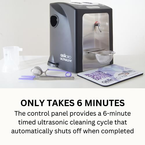 GemOro Ultrasonic & Steam Jewelry Cleaner UltraSpa Personal Gentle