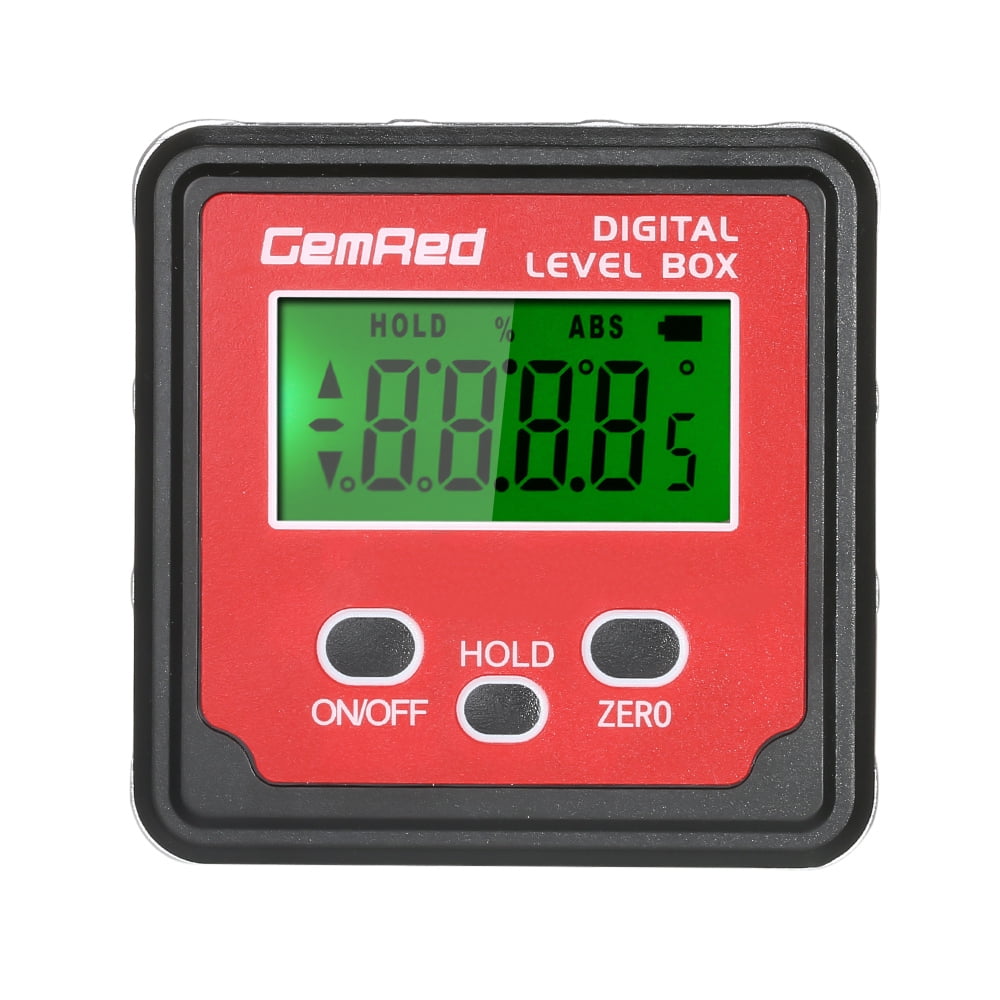 GemRed Digital Angle Finder Inclinometer Level Gauge Base