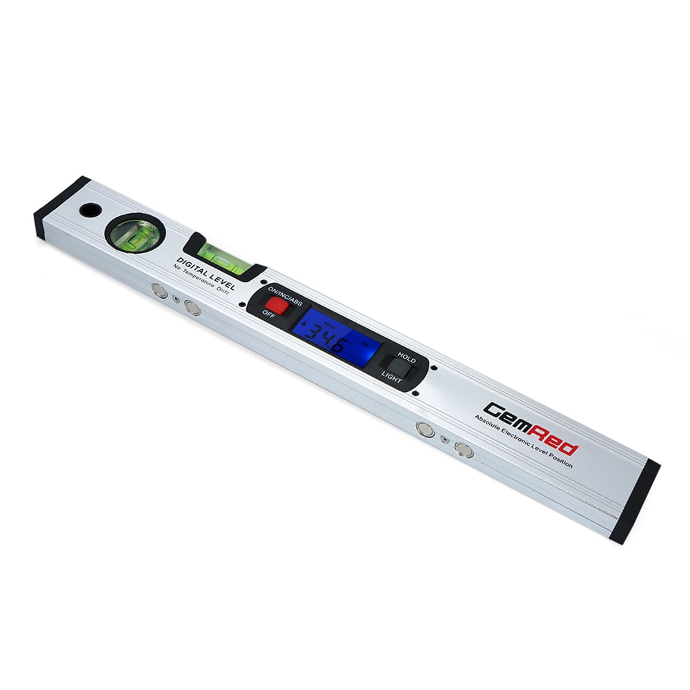 GemRed Digital Level Spirit Level Angle Finder with 16'' Long