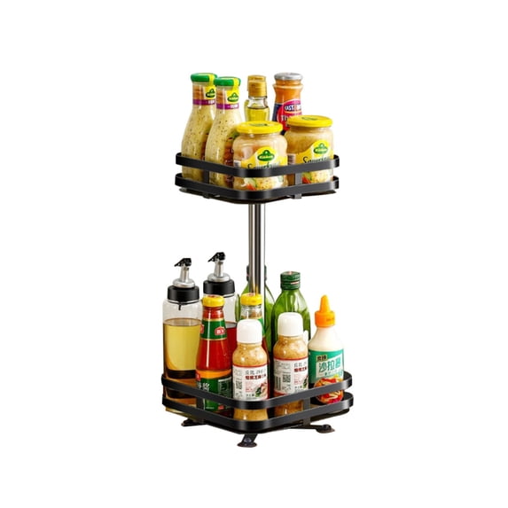 Gemdeck 2-Tier Lazy Susan Turntable Spice Rack Organizers for Kitchen ...