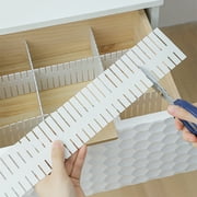 Gemdeck Drawer Divider Adjustable Drawer Dividers Storage Organizers, 8 Packs, White