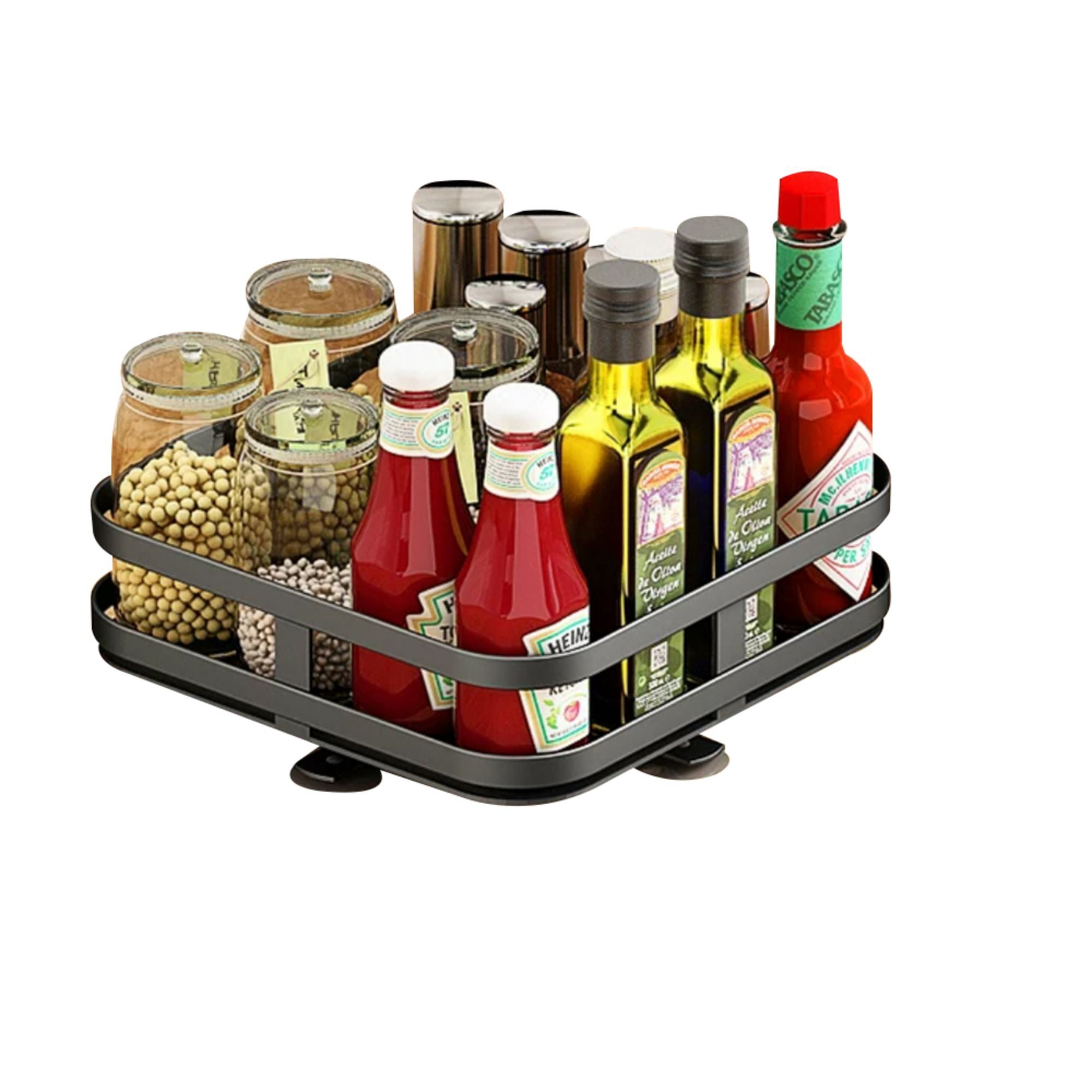 Gemdeck Lazy Susan Steel Non Skid Rotating Turntable Organizer ...