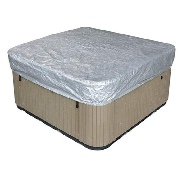 Gemdeck Outdoor Square Hot Tub Cover 210D Oxford Fabric SPA Pool Waterproof Anti-Sun Protection Cover Sliver