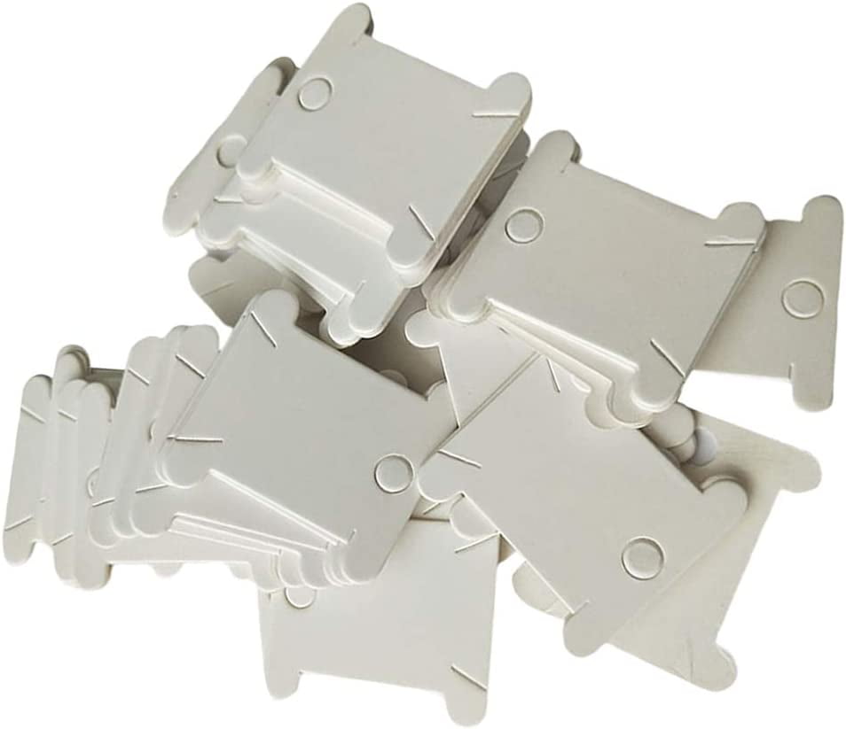 Gemegraclee 200 Pieces Embroidery Floss Bobbins, Cardboard Floss