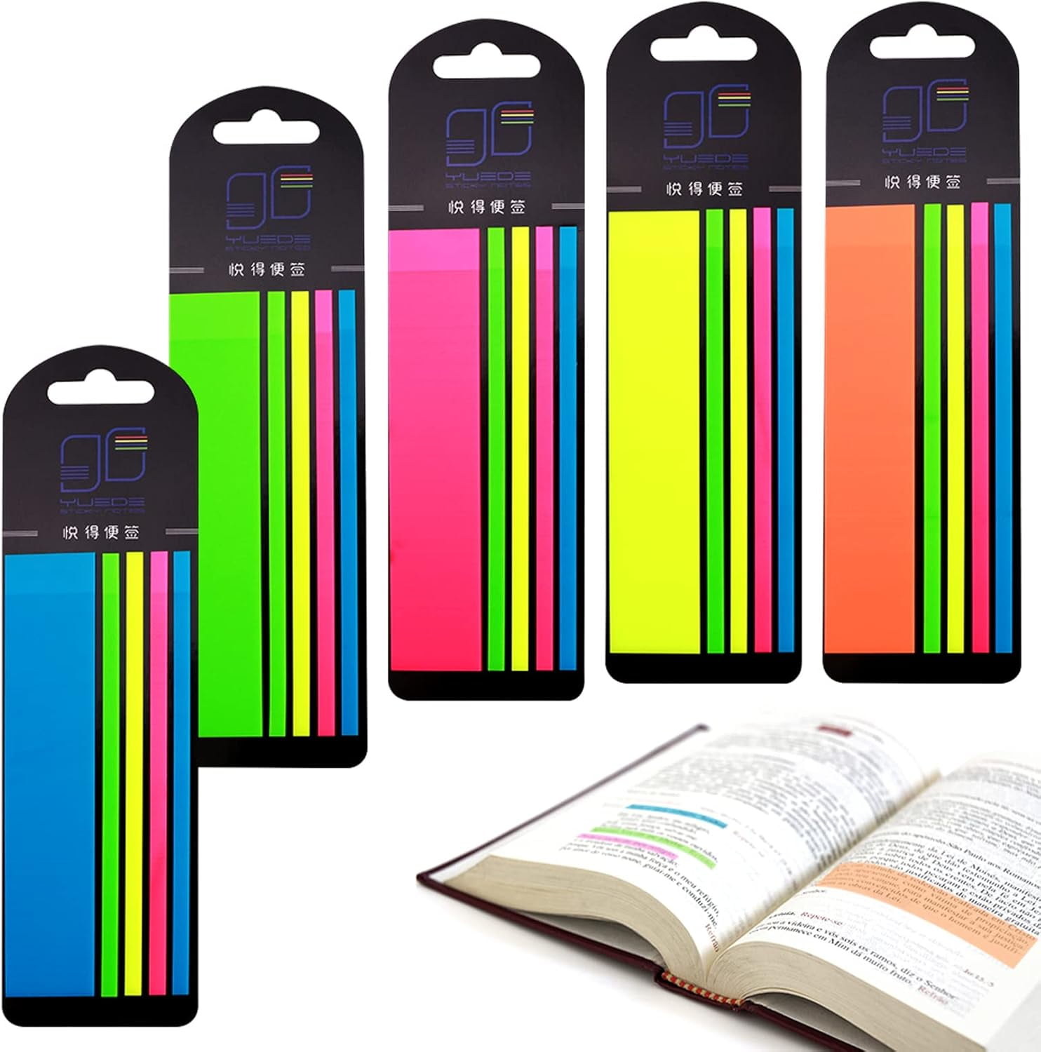 Library Tape CamTom 5 Rolls Highlighter Tape, Removable Transparent Fluorescent Neon Tape 0 3inch X 16 4ft Highlighter Tape Removable