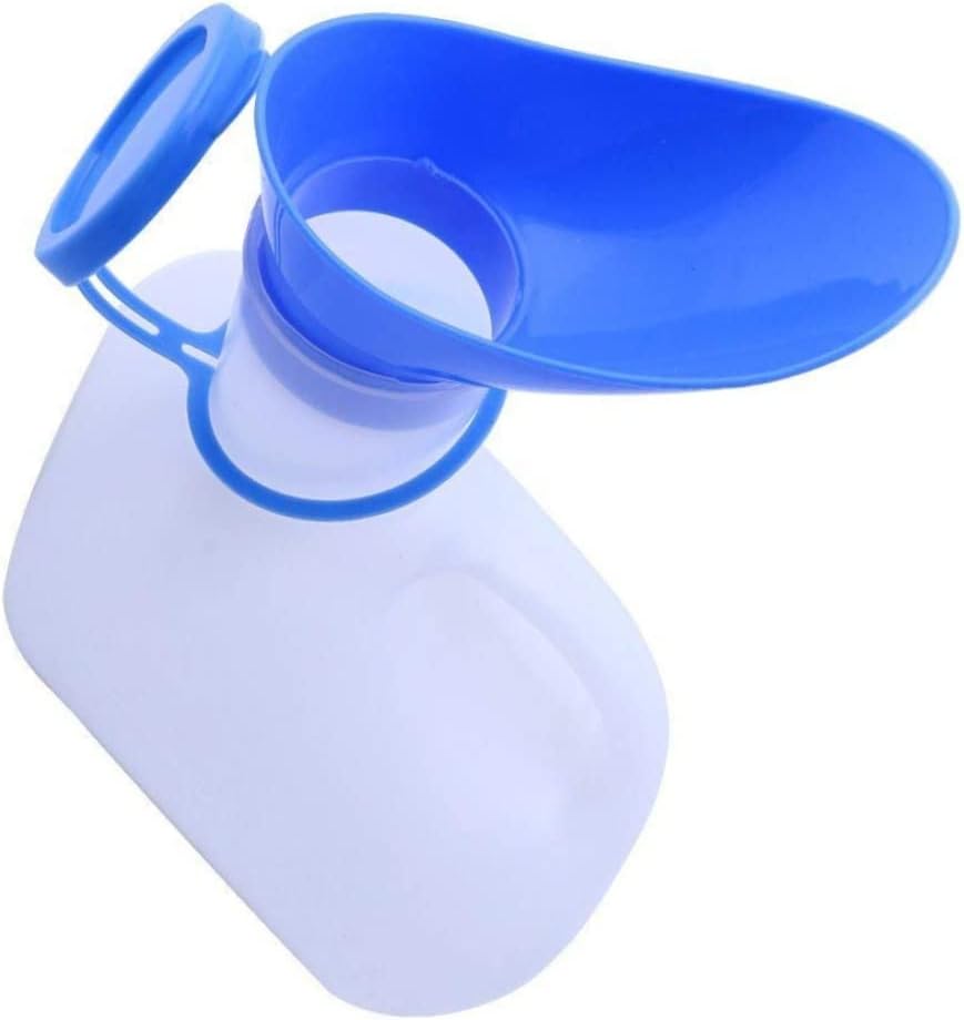 Gemegraclee Urinal Bottles for Men, 1000ML Unisex Urinal Bottle with Lid Portable Pee Potty for