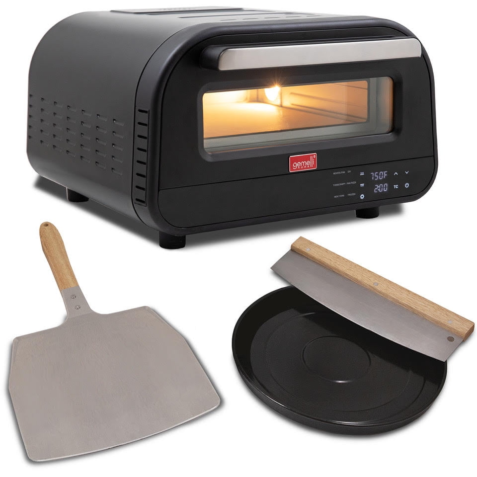 Gemelli Home Electric Pizza Oven, Indoor & Outdoor, Countertop w
