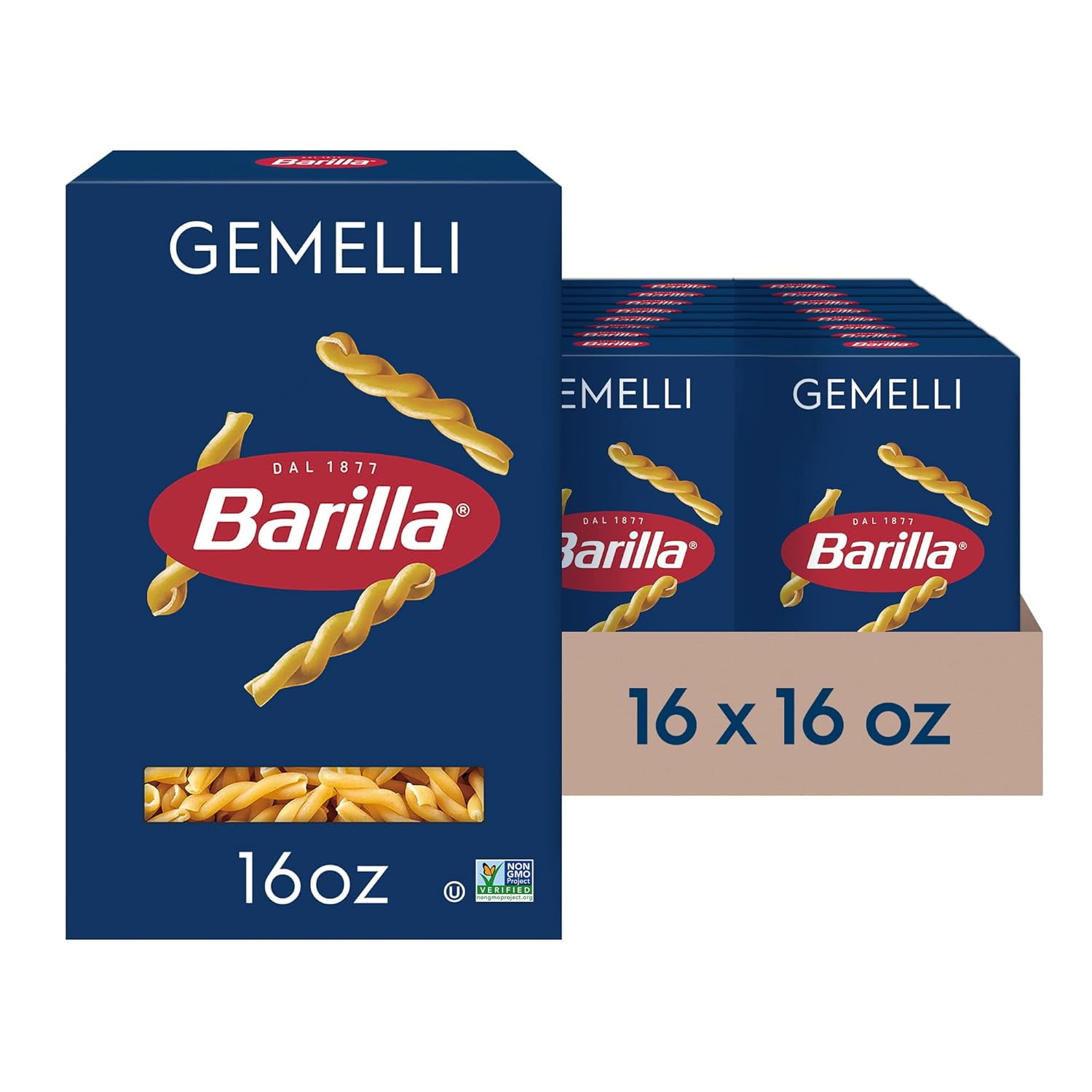 Gemelli Pasta 16 Oz Box Pack Of 16 Non GMO Pasta Made With Durum gemelli-pasta-16-oz-box-pack-of-16-non-gmo-pasta-made-with-durum