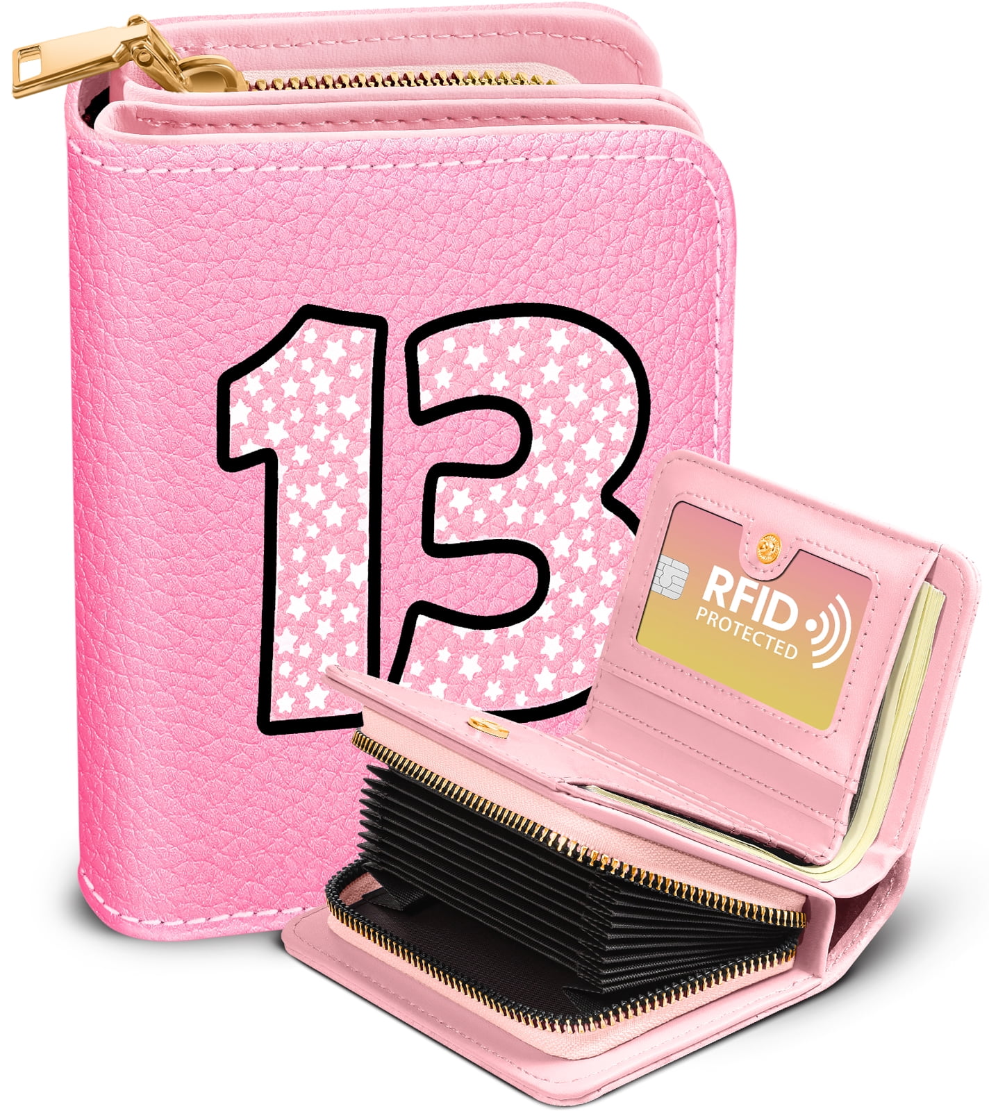 Gemfits Credit Card Holder Wallet for Women Leather Accordion Purse ...