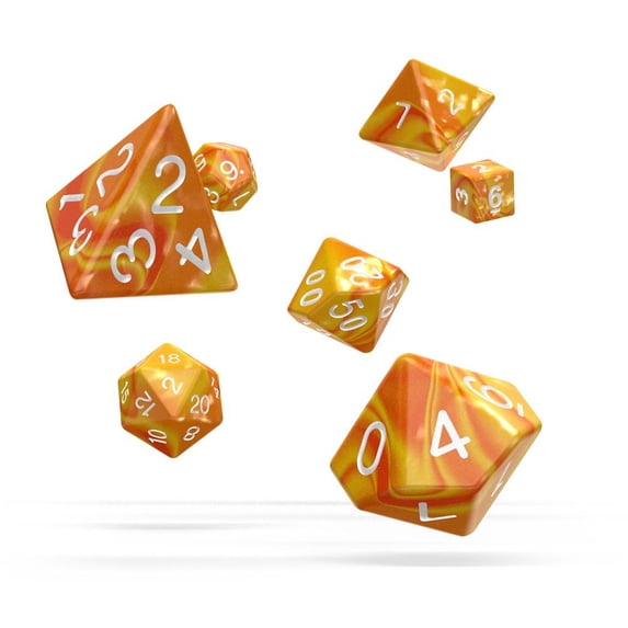 GemiDice RPG Dice Set, 7 Pieces (Sunstone)