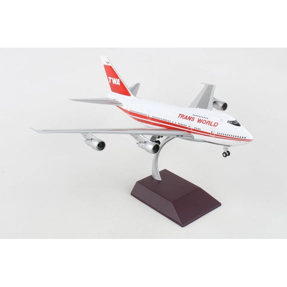 Boeing 747SP Commercial Aircraft "TWA" White w/Red Stripes & Tail "Gemini 200" Series 1/200 Diecast Model Airplane by GeminiJets