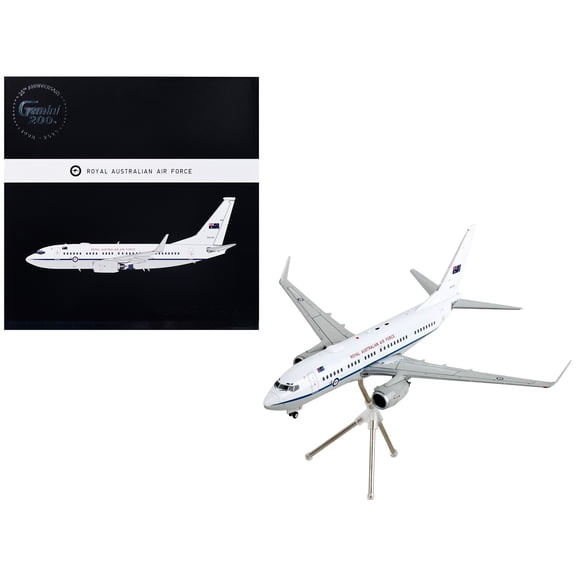 Boeing 737-700 Transport Aircraft "Royal Australian Air Force - A36-002" White and Gray "Gemini 200" Series 1 200 Diecast Model Airplane by GeminiJets