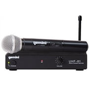 Gemini, 1 Professional Audio DJ Equipment Superior Single Channel Wireless UHF System and Handheld Microphone with 150ft Opereating Range, (UHF-01M F3)