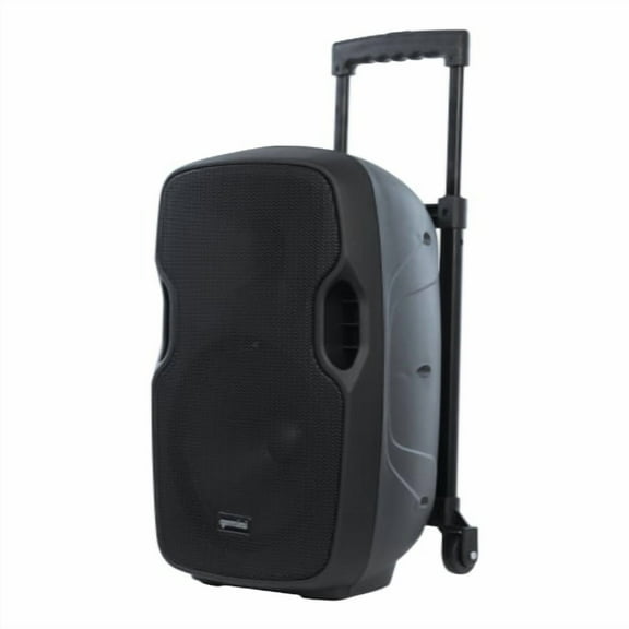 Gemini Sound AS-10TOGO - 1000W Peak Active Bluetooth PA Speaker, 10 Woofer, Trolley Handle and Wheels, Long-Lasting Battery Powered, Wireless Mic, Echo for Karaoke, Perfect for Tailgates