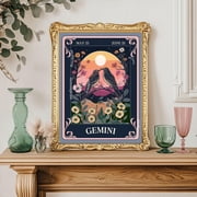 Gemini Art Print Art Print Zodiac Art Print Astrology Art Print May Birthday Gift Gemini Wall Art Gemini Home Decor