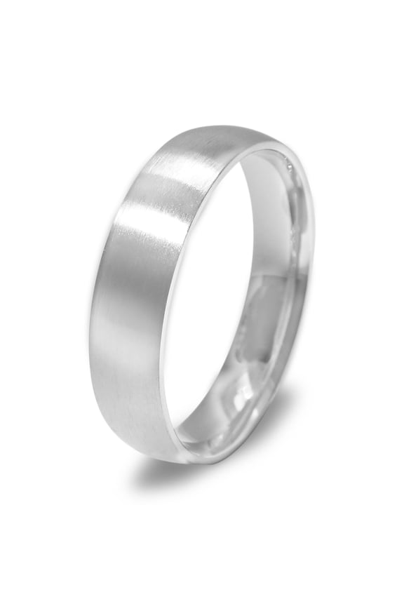 Bride Plain Matte & Polish Anniversary Titanium Wedding Ring width 5mm US Size 8.5 Valentine's Day Gift