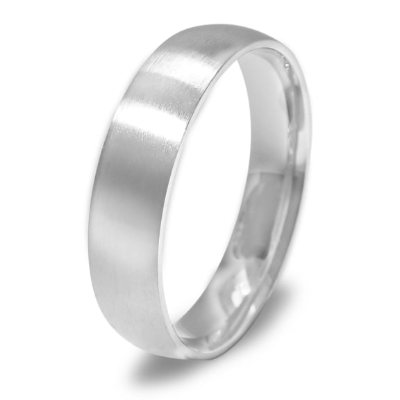 Gemini Bride Plain Matte & Polish Anniversary Titanium Wedding Ring width 5mm US Size 9 Valentine's Day Gift