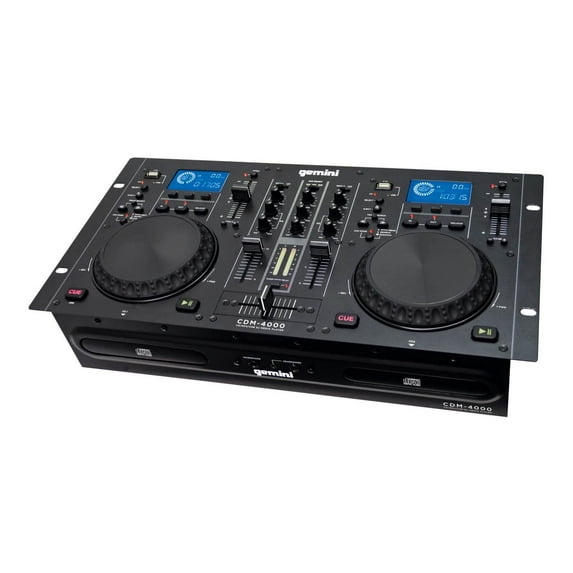 Gemini CDM4000 USB CD DJ Turntable Sound Mixer and Multi Media Music Player