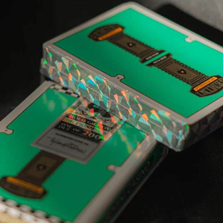 Gemini Casino Turquoise PRISM HOLO GILDED 1 of 200 Playing Cards
