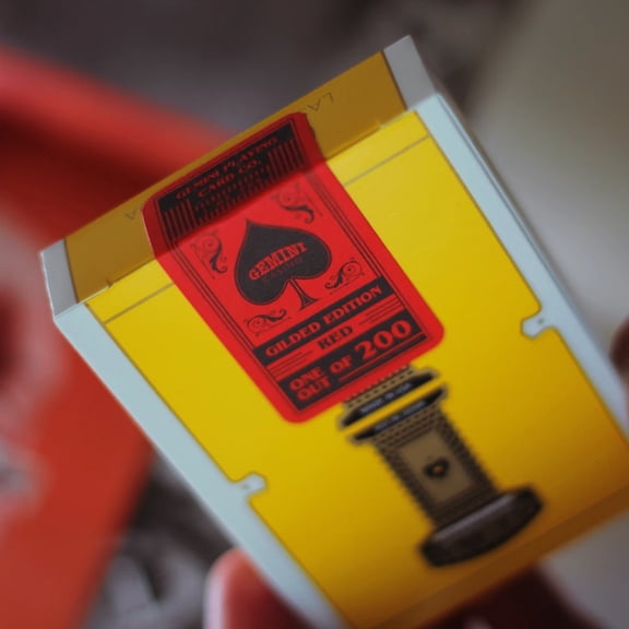 Gemini Casino Yellow RED GILDED Playing Cards