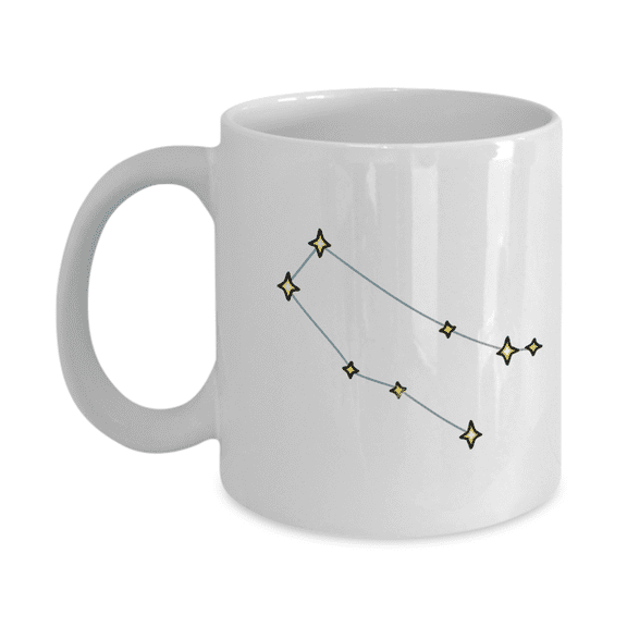 Gemini Constellation Coffee Mug White Unique Large Big White Coffee cup 11 oz