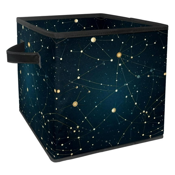 Gemini Constellation Foldable Storage Box with Handle, 10.8"x10.5"x10.6", Large Capacity - Storage Bins, Storage Basket, Storage Cubes