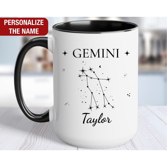 Gemini Constellation Mug Personalized Gemini Birthday Gemini Star Sign Mug Gemini Zodiac S