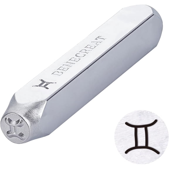 Gemini Design (6mm 1/4") 12 Constellations Theme Design Metal Stamp