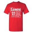thumbnail image 1 of Gemini Expressive Restless Adaptable Witty Curious Sociable Sarcastic Humor Graphic Tees Gift For Mens Novelty Funny T Shirt, 1 of 5