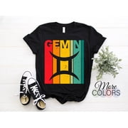 Gemini Facts Traits Horoscope Zodiac Astrological Sign Vintage T-Shirt, Born On May 21 - June 21 Gifts, Gemini Birthday Present Dad Mom Tees