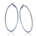 thumbnail image 1 of Gemini Fashion Jewelry Silver Filled Shiny Thin Large Round Hoop Earrings Valentine's Day Gifts Gm178 1.5" inches, 1 of 5