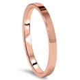 thumbnail image 1 of Gemini Flat Court Comfort Fit Rose Gold Couple Titanium Wedding Ring width 4mm US Size 6 Valentine's Day Gift, 1 of 5