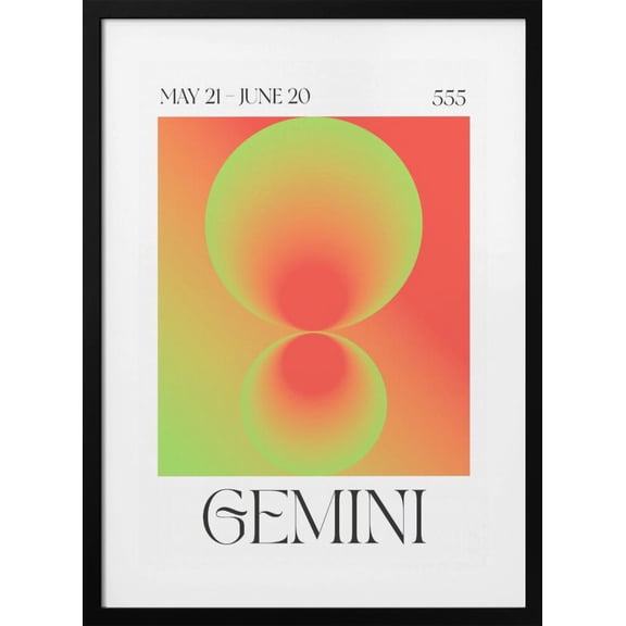 Gemini Framed Art Modern Wall Decor
