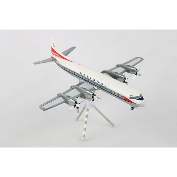 Lockheed L-188 Electra Commercial Aircraft "National Airlines" White and Gray 1/200 Diecast Model Airplane by GeminiJets