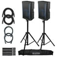 thumbnail image 1 of Gemini GD-L215PRO 15" 1300W Professional PA Speaker with Bluetooth and LED Party Lighting 2-Pack with Stands & Cables Package, 1 of 9