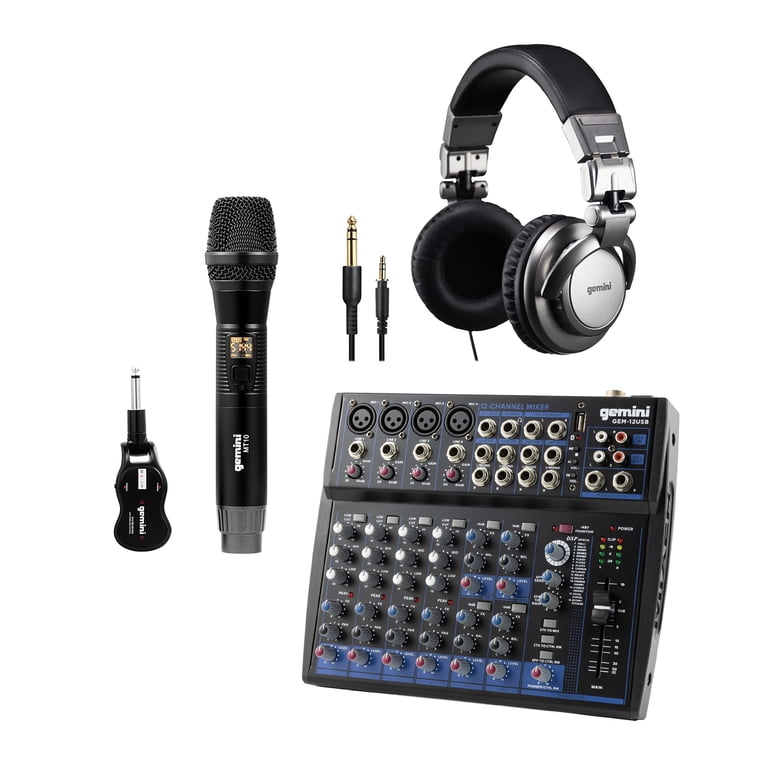Gemini deck 6種セット Gemini GEM-12USB Compact 12-Channel Bluetooth Mixer & DJX-500 Over