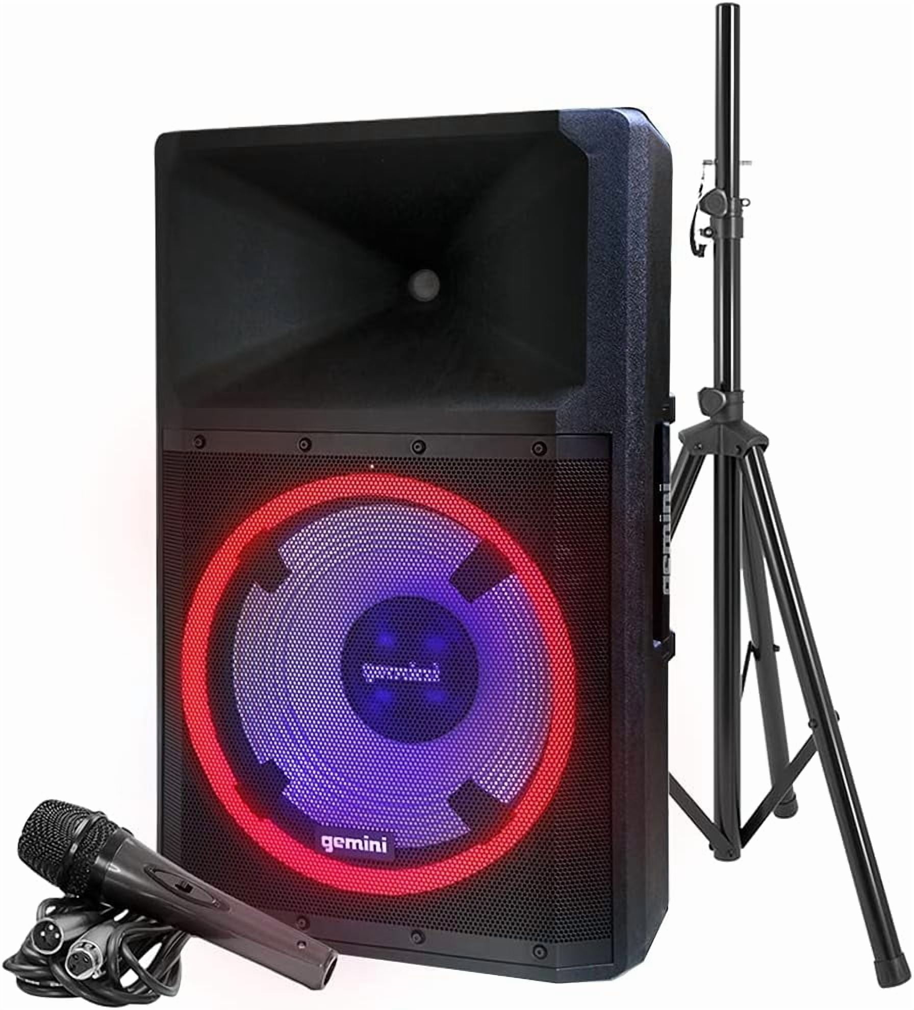 Gemini GSP-L2200PK Bluetooth 2,200W Speaker, Party Lights, Mic