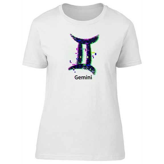 Gemini (Glitch Style) T-Shirt Men -Image by Shutterstock, Male Large