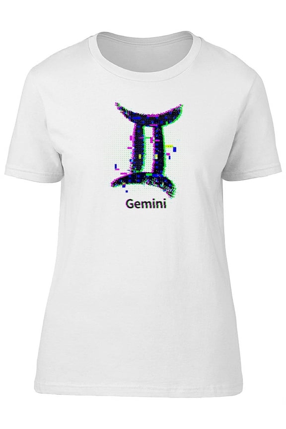 Gemini (Glitch Style) T-Shirt Men -Image by Shutterstock, Male Large