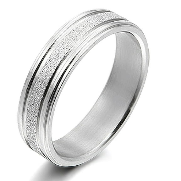 Gemini Groom or Bride Anniversary Titanium Wedding Rings width 6mm US Size 11.25 Valentine's Day Gift