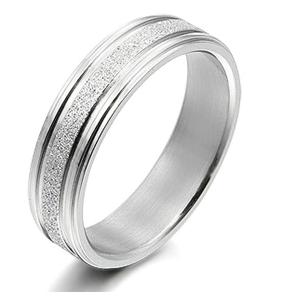 Gemini Groom or Bride Anniversary Titanium Wedding Rings width 6mm US Size 7.75 Valentine's Day Gift