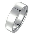 thumbnail image 1 of Gemini Groom's Plain Flat Court Polish Wedding Titanium Ring width 6mm US Size 8 Valentine's Day Gift, 1 of 5